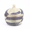 Panier sénégalais moyen blanc bleu M – Image 3