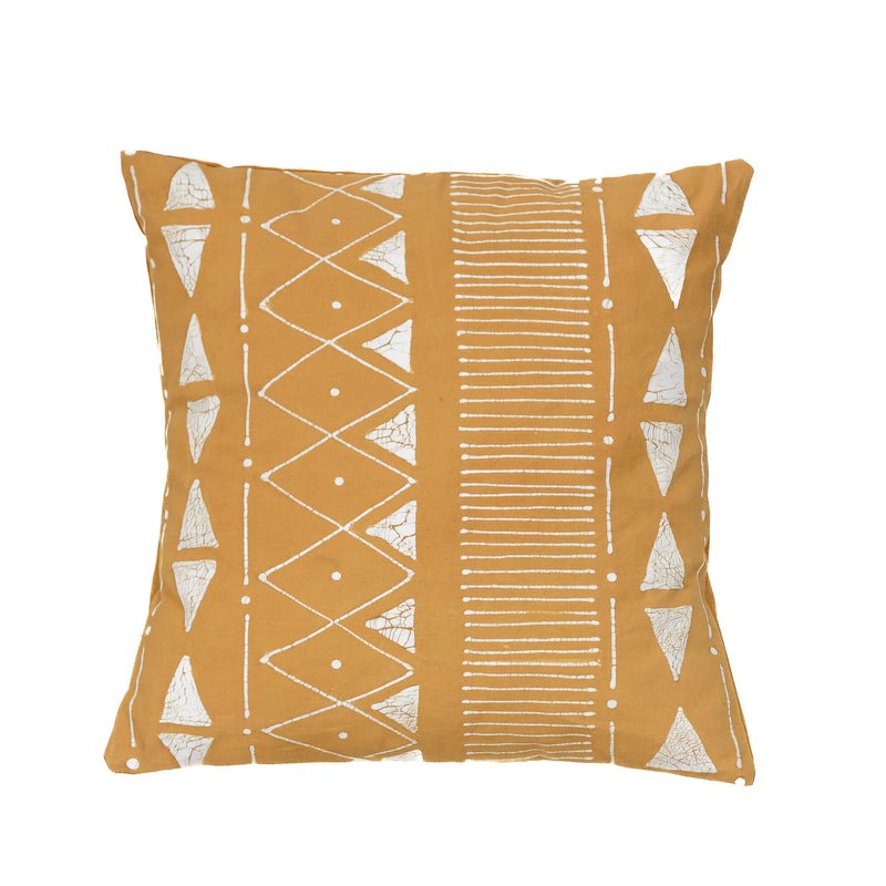 Housse de coussin matika mustard linear